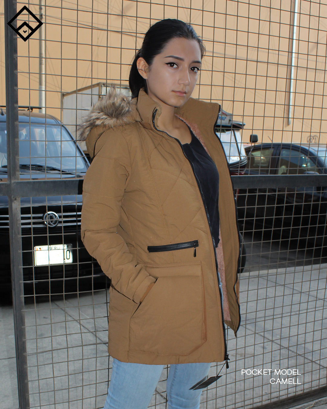 Parka Street Style Camello